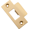 Tube Latch Striker Universal 'T' To Suit Metal Door Frame Brushed Brass W42xH70mm in Brushed Brass