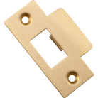Tube Latch Striker Universal 'T' To Suit Metal Door Frame Brushed Brass W42xH70mm in Brushed Brass