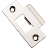 Tube Latch Striker Universal 'T' To Suit Metal Door Frame Polished Nickel W42xH70mm in Polished Nickel