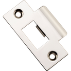 Tube Latch Striker Universal 'T' To Suit Metal Door Frame Polished Nickel W42xH70mm in Polished Nickel
