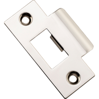 Tube Latch Striker Universal 'T' To Suit Metal Door Frame Polished Nickel W42xH70mm in Polished Nickel