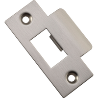 Tube Latch Striker Universal 'T' To Suit Metal Door Frame Satin Nickel W42xH70mm in Satin Nickel