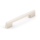 Momo VIESTE cabinet pull handle in brushed gold finish with sleek, modern design, mounted on a cabinet door.