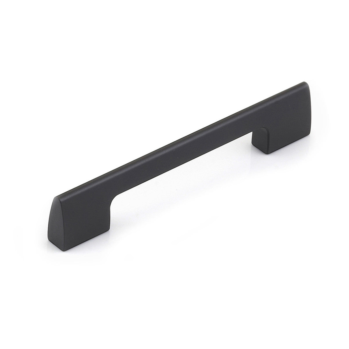 Momo VIESTE Cabinet Pull Handle in matte black finish, sleek metal design for modern kitchen or bathroom cabinetry.