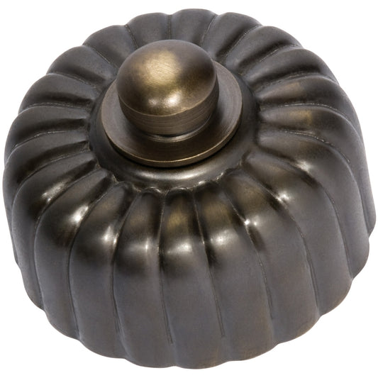 Dimmer LED 250T Fluted Antique Brass D55xP40mm in Antique Brass