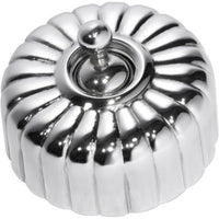 Switch Fluted Chrome Plated D55xP40mm in Chrome Plated