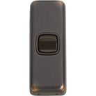 Switch Flat Plate Rocker 1 Gang Brown Antique Copper H82xW30mm in Antique Copper