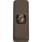Switch Flat Plate Toggle 1 Gang Brown Antique Brass H82xW30mm in Antique Brass