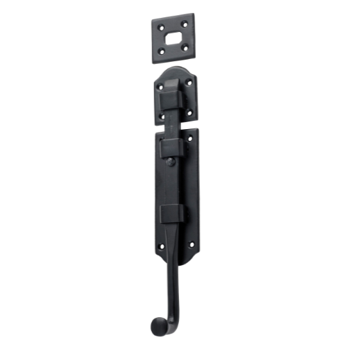 Tower Bolt Iron Matt Black H175xW40mm in Matt Black