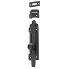 Tradco Tower Bolts showing the metal bolt and matching strike plate for secure door or gate fastening.