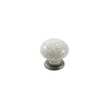 TRIANON ROUND KNOB 35MM CREAM CRACKLE & ANTIQUE BRASS in Cream Crackle/Antique Brass