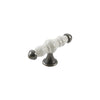 TRIANON T KNOB CREAM CRACKLE & ANTIQUE BRASS in Cream Crackle/Antique Brass
