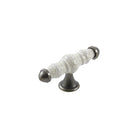 Momo TRIANON ceramic cabinet T-pull handle in cream and crab design, ideal for kitchen or furniture cabinet doors.