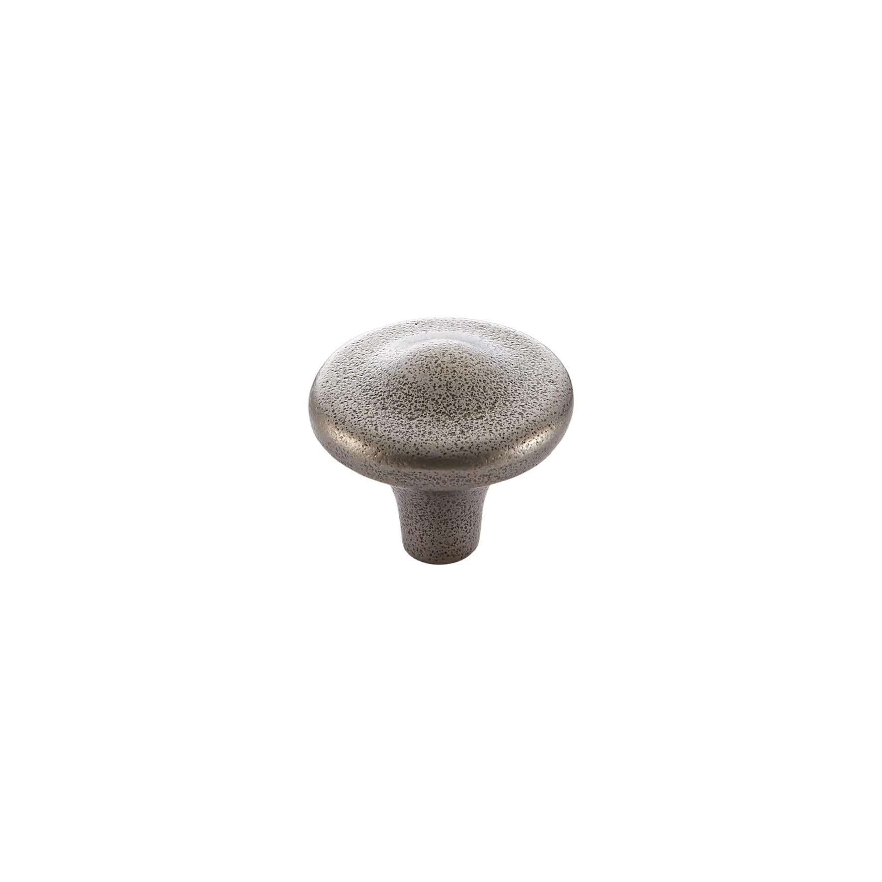 Momo Crosby round drawer knob with a polished white finish and sleek, modern design for kitchen or furniture decor.