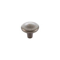 Momo Crosby round drawer knob with a polished white finish and sleek, modern design for kitchen or furniture decor.