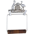 Toilet Roll Holder Coat Of Arms Chrome Plated H190xW120mm in Chrome Plated