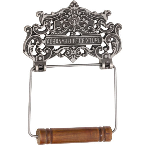 Toilet Roll Holder Iron Albany Polished Metal H195xW140mm in Polished Metal