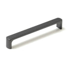 Momo VENA cabinet pull handle in matte nickel finish, sleek modern design, mounted on a cabinet door.