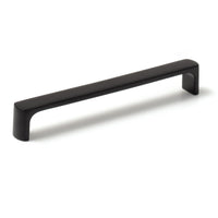 Momo VENA cabinet pull handle in matte black finish, sleek modern design with ergonomic grip, ideal for kitchen or furniture cabinets.