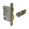 Lock Kit - Euro 57mm (1115+1148) in Roman Brass