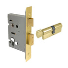 Lock Kit - Euro 57mm (1115+1148) in Polished Brass Unlacquered