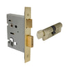 Lock Kit - Euro 57mm (1115+1148) in Satin Brass Unlaquered