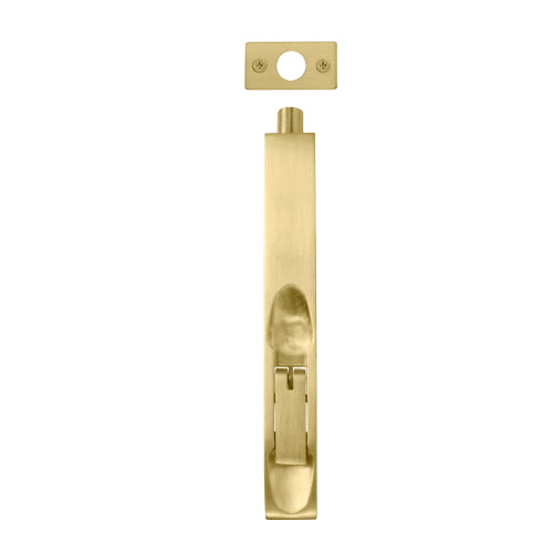 Flush Bolt H152mm x W20mm in Matt Satin Brass