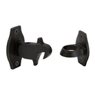 Windsor auto door holder mounted on a vehicle door, made of durable metal with a black finish, designed to keep the door open securely.