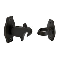 Windsor auto door holder mounted on a vehicle door, made of durable metal with a black finish, designed to keep the door open securely.