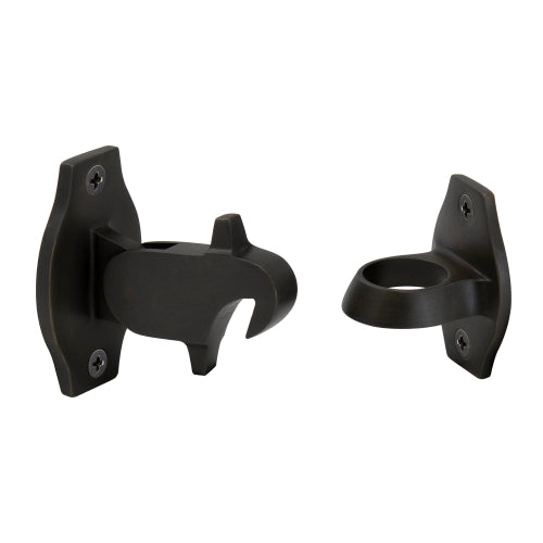 Windsor auto door holder mounted on a vehicle door, made of durable metal with a black finish, designed to keep the door open securely.