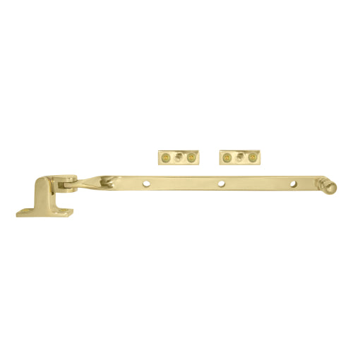 Fanlight Stay 250mm in Polished Brass