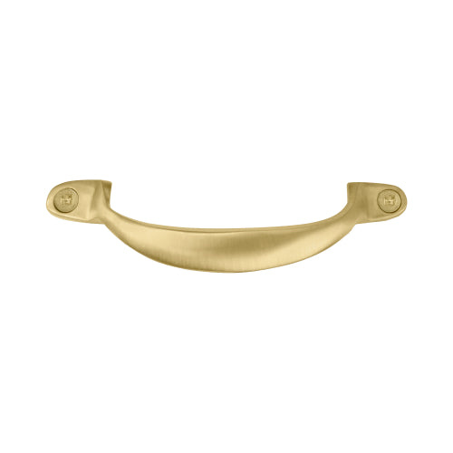 Windsor Offset Pull Handle - Matt Satin Brass / 100mm in Matt Satin Brass