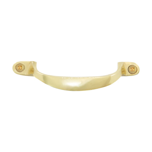 Offset Pull Handle 100mm in Polished Brass