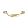Offset Pull Handle 100mm in Satin Brass Unlaquered