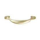 Offset Pull Handle 100mm in Satin Brass Unlaquered