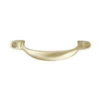 Offset Pull Handle 100mm in Satin Brass Unlaquered