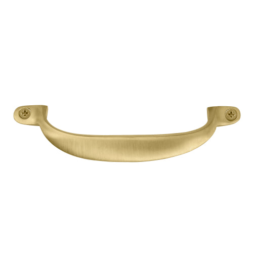 Offset Pull Handle 125mm in Matt Satin Brass