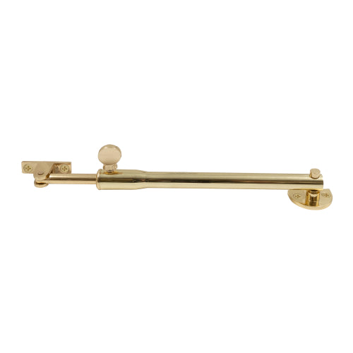 Telescopic Stay - Round in Polished Brass