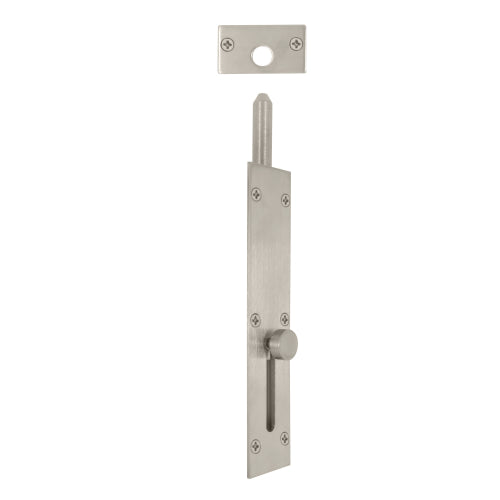 Windsor reverse barrel bolt in polished brass, mounted on a door for secure locking and easy operation.