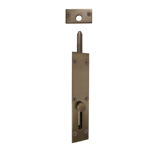 Reverse Barrel Bolt in Matt Antique Bronze