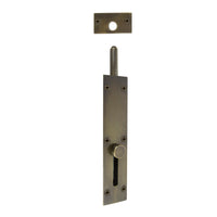 Windsor reverse barrel bolt in brass finish mounted on door for secure latching and privacy.