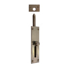 Windsor reverse barrel bolt in black finish, mounted on a door for secure latch and easy opening.