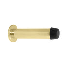 85mm Doorstop Concealed Skirting Fix in Polished Brass