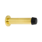 85mm Door Stop Concealed Skirting Fix in Polished Brass Unlacquered