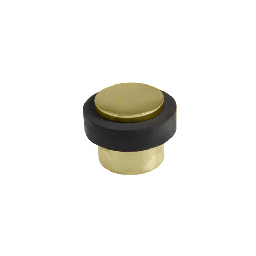 38mm Doorstop Floor Mount - 1 Piece in Polished Brass