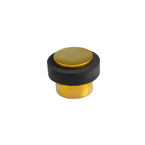 38mm Doorstop Floor Mount - 1 Piece in Polished Brass Unlacquered