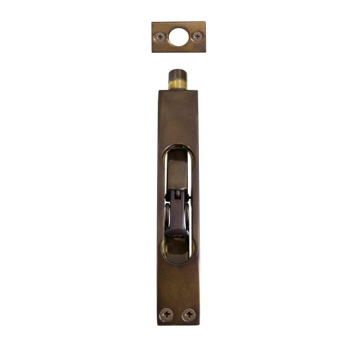 Heavy Duty Flushbolt H150mm x W25mm in Antique Bronze