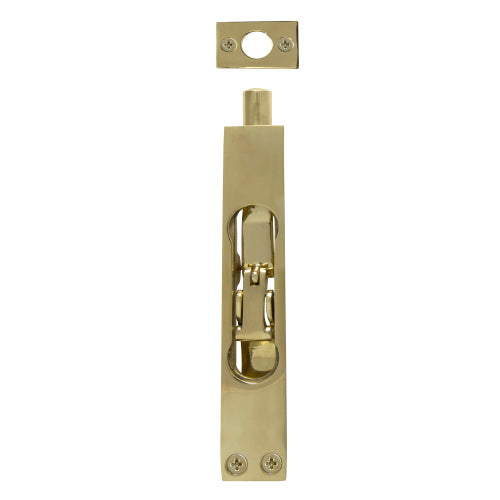 Heavy Duty Flushbolt H150mm x W25mm in Polished Brass