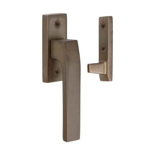 Qube Window Fastener in Matt Antique Bronze