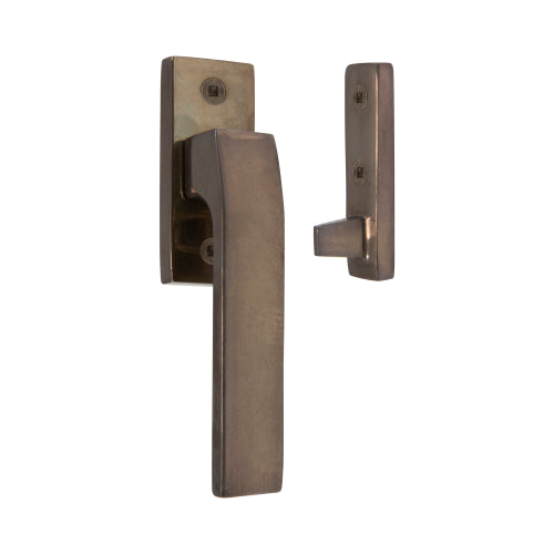 Qube Window Fastener in Natural Bronze